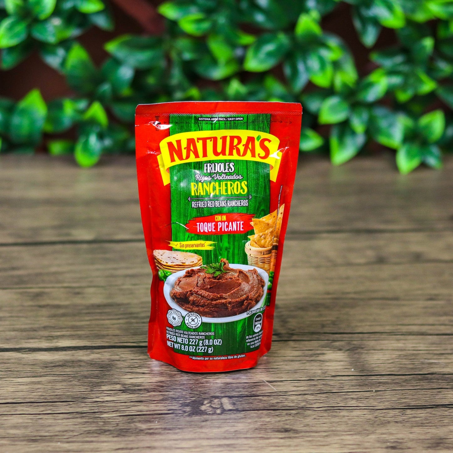 Frijoles Rojos Volteados Rancheros Picantes marca Naturas. 210g