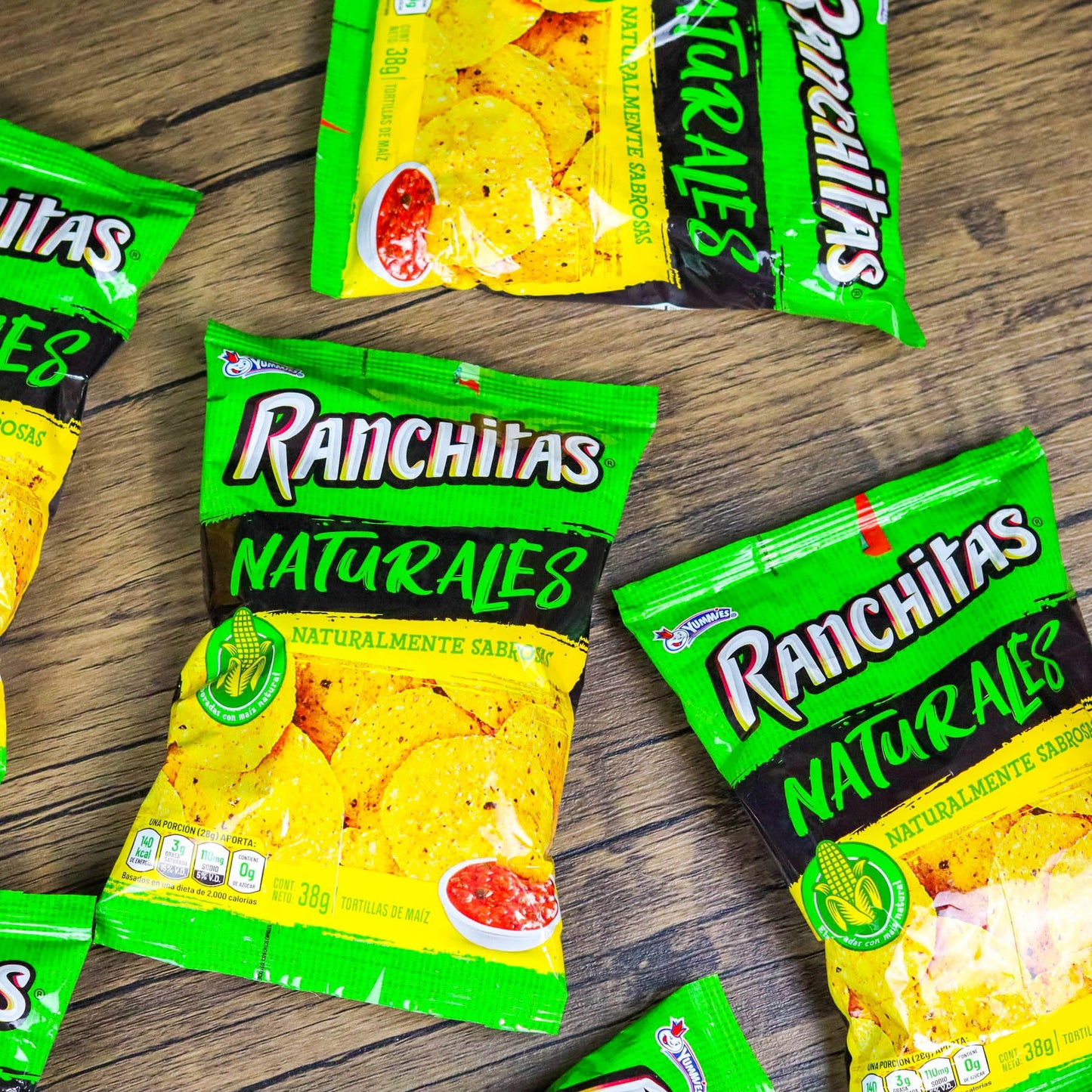 Ranchitas naturales. (6 unidades). Churros pequeños. 38g. Yummies