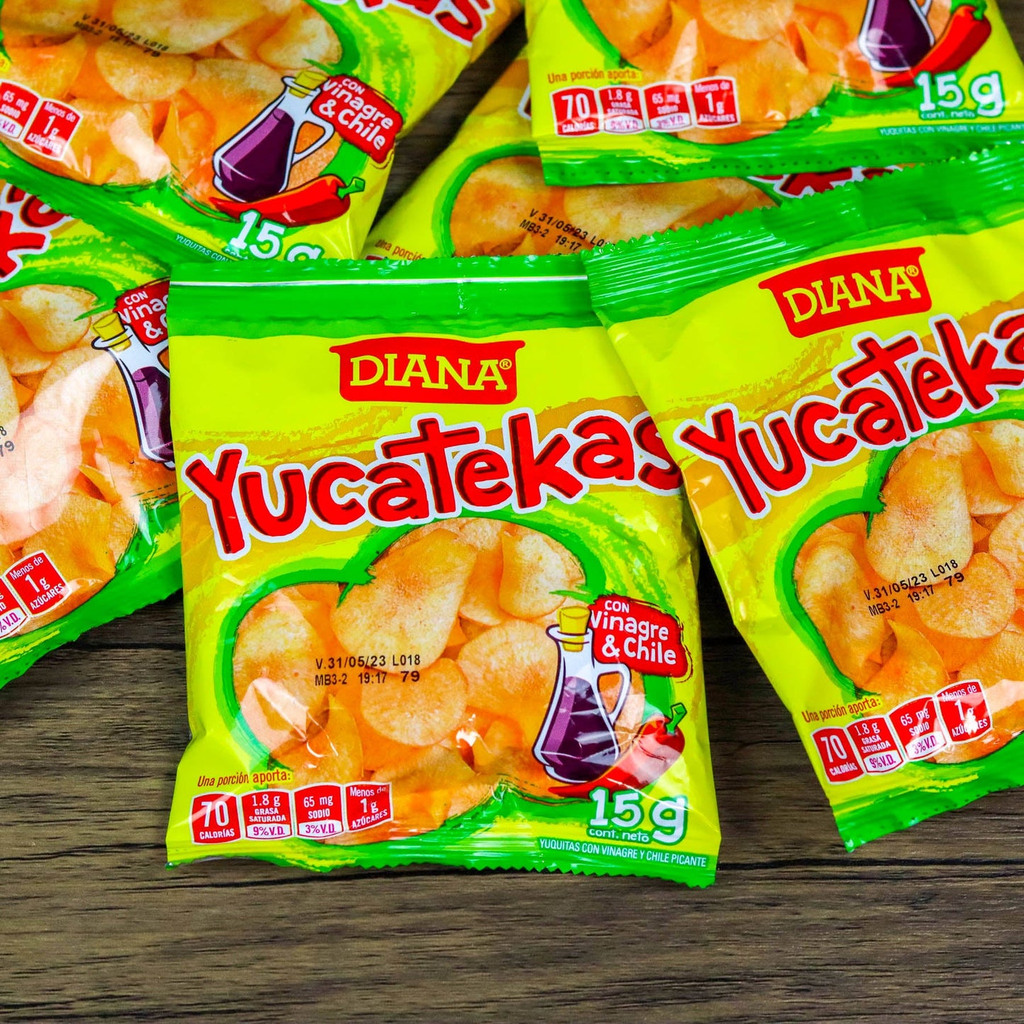 Yucatecas (6 unidades). Churros pequeños. 15g. Boquitas Diana