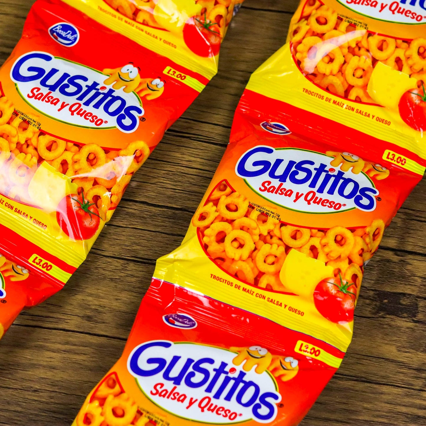 Churros Gustitos. (6 unidades). Churros pequeños. 12g. Bocadeli
