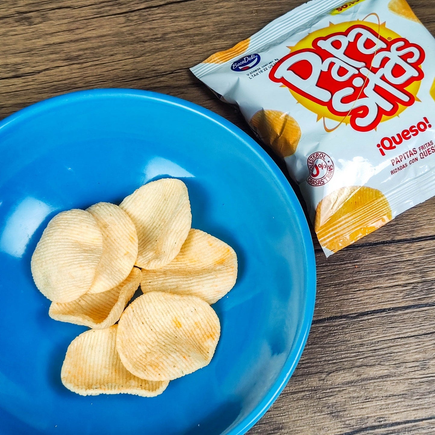 Papasitas queso pequeñas. (6 unidades). 9g. Bocadeli