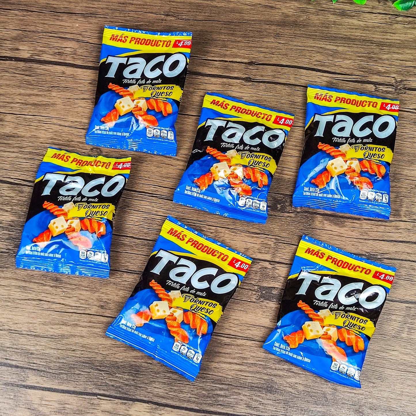 Churro Taco de Yummies. (6 unidades). Todos los sabores. Tamaño pequeño. 23g. Yummies