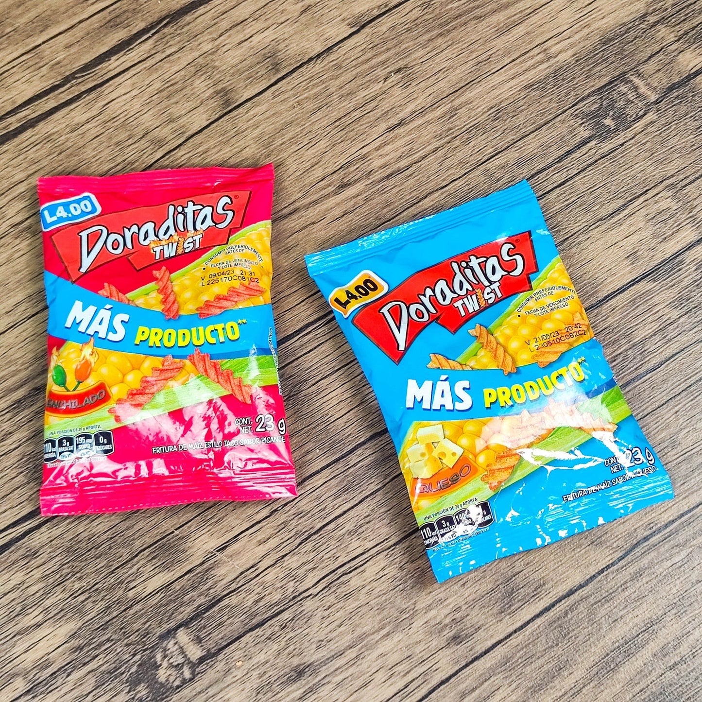 Doraditas Twist. (6 unidades). Churros pequeños. 23g. Frito-Lay