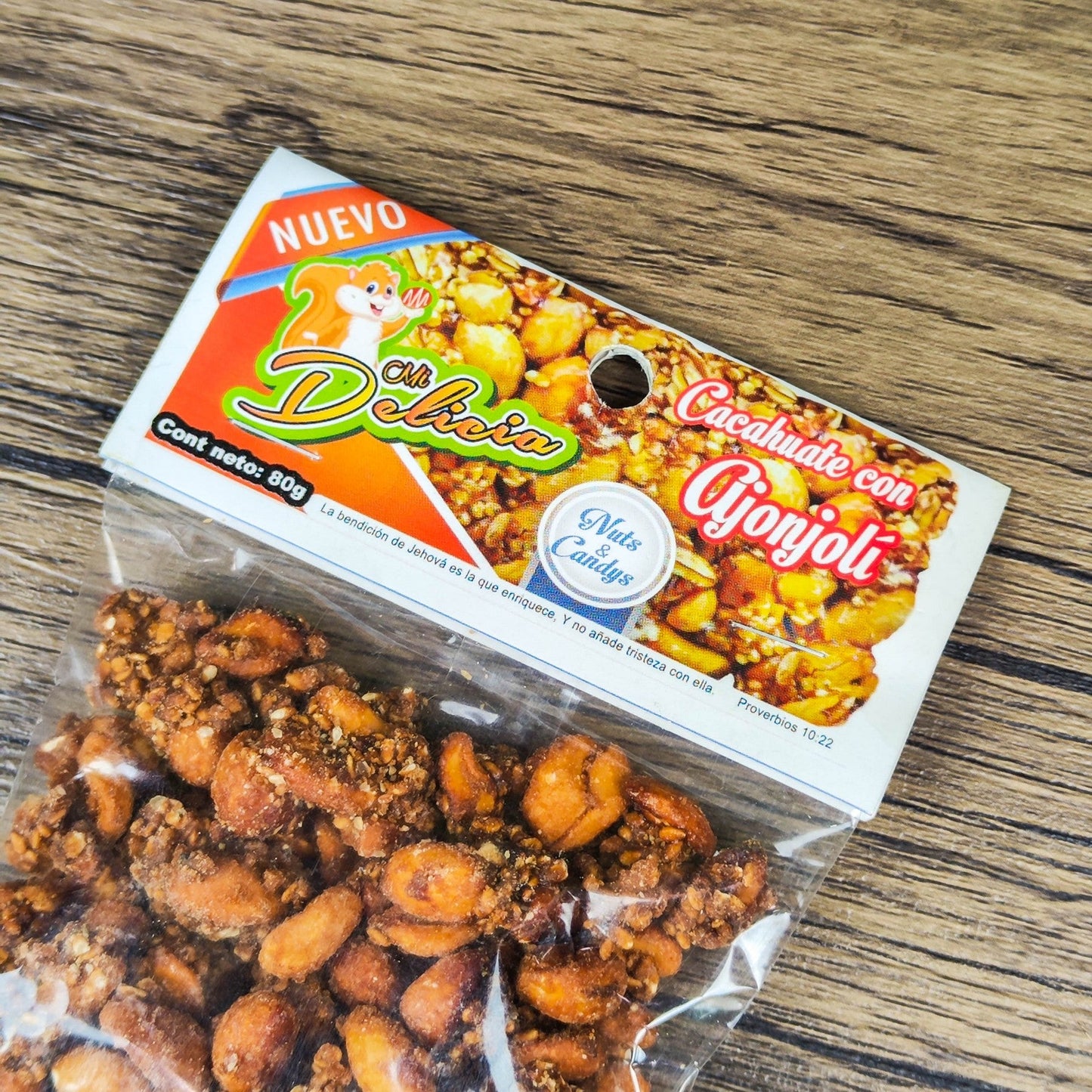 Cacahuate con ajonjoli. 80g. Mi delicia
