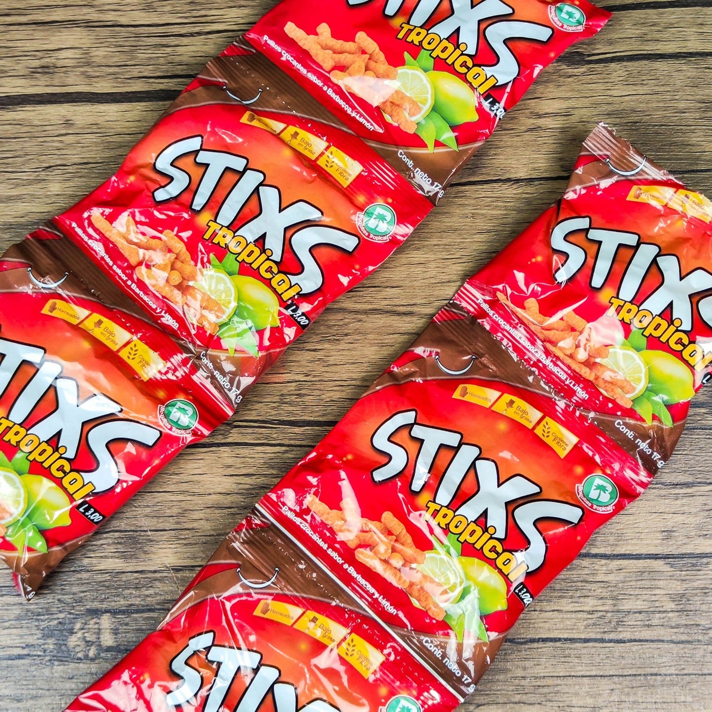 Stix pequeños. (6 unidades). 17g. Boquitas Tropical
