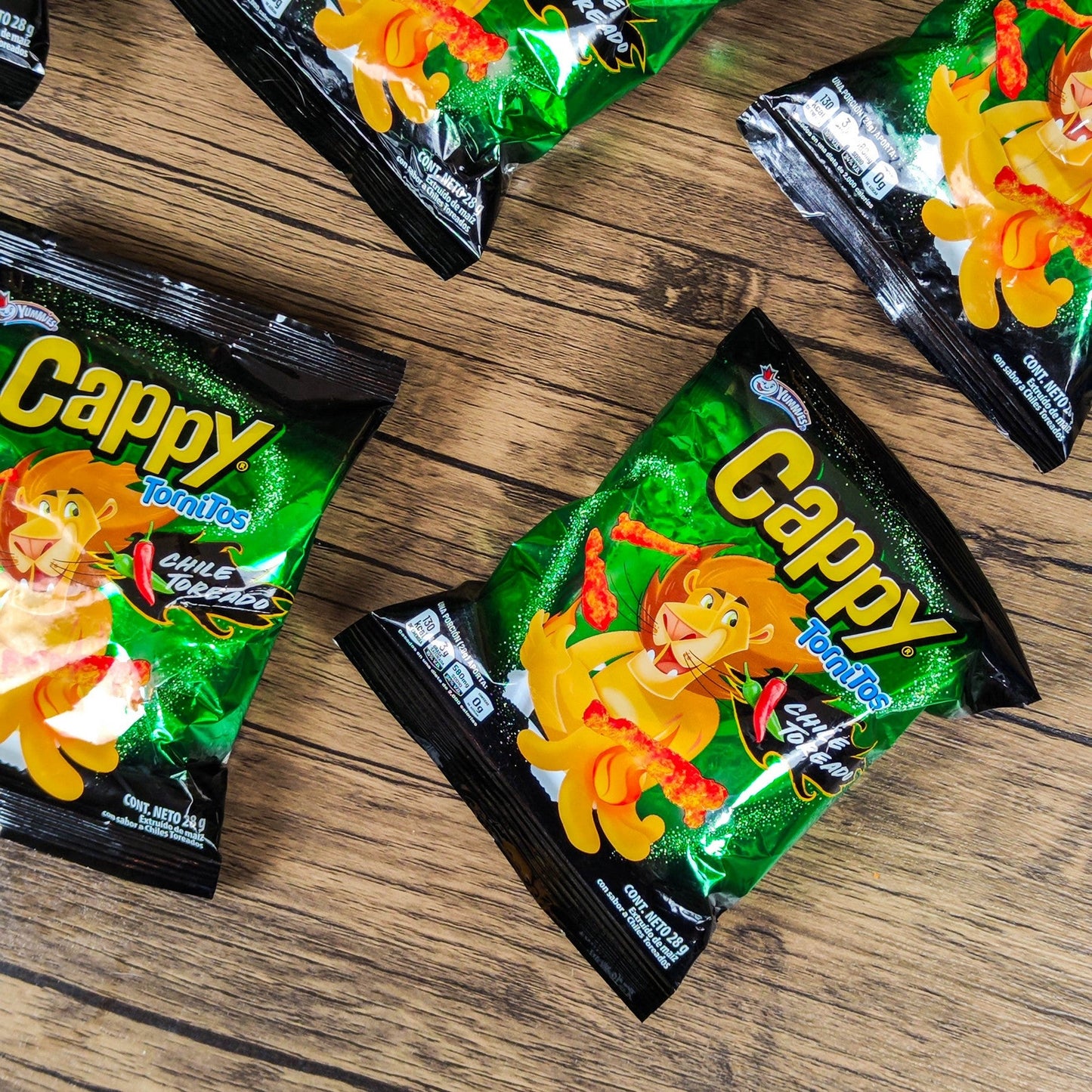 Cappy Tornitos Chile Toreado. (6 unidades). 28g. Yummies