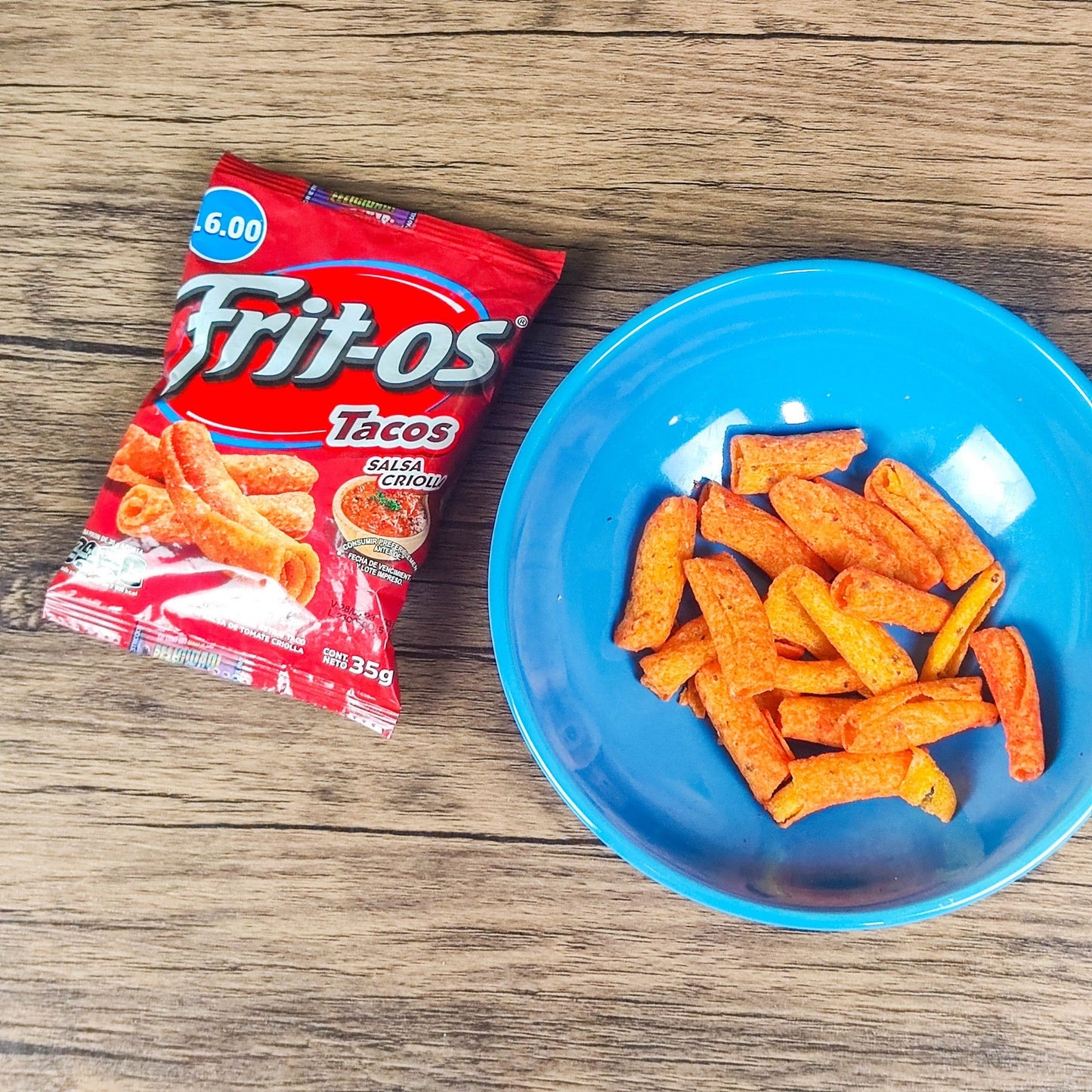 Frit-os Tacos. (6 unidades). Churros pequeños. 35g. Frito-Lay