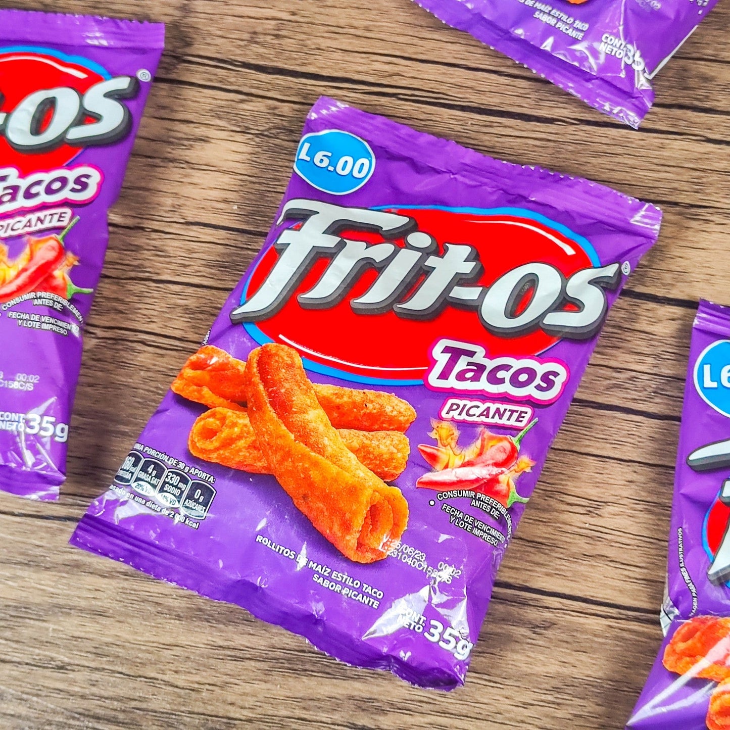 Frit-os Tacos. (6 unidades). Churros pequeños. 35g. Frito-Lay