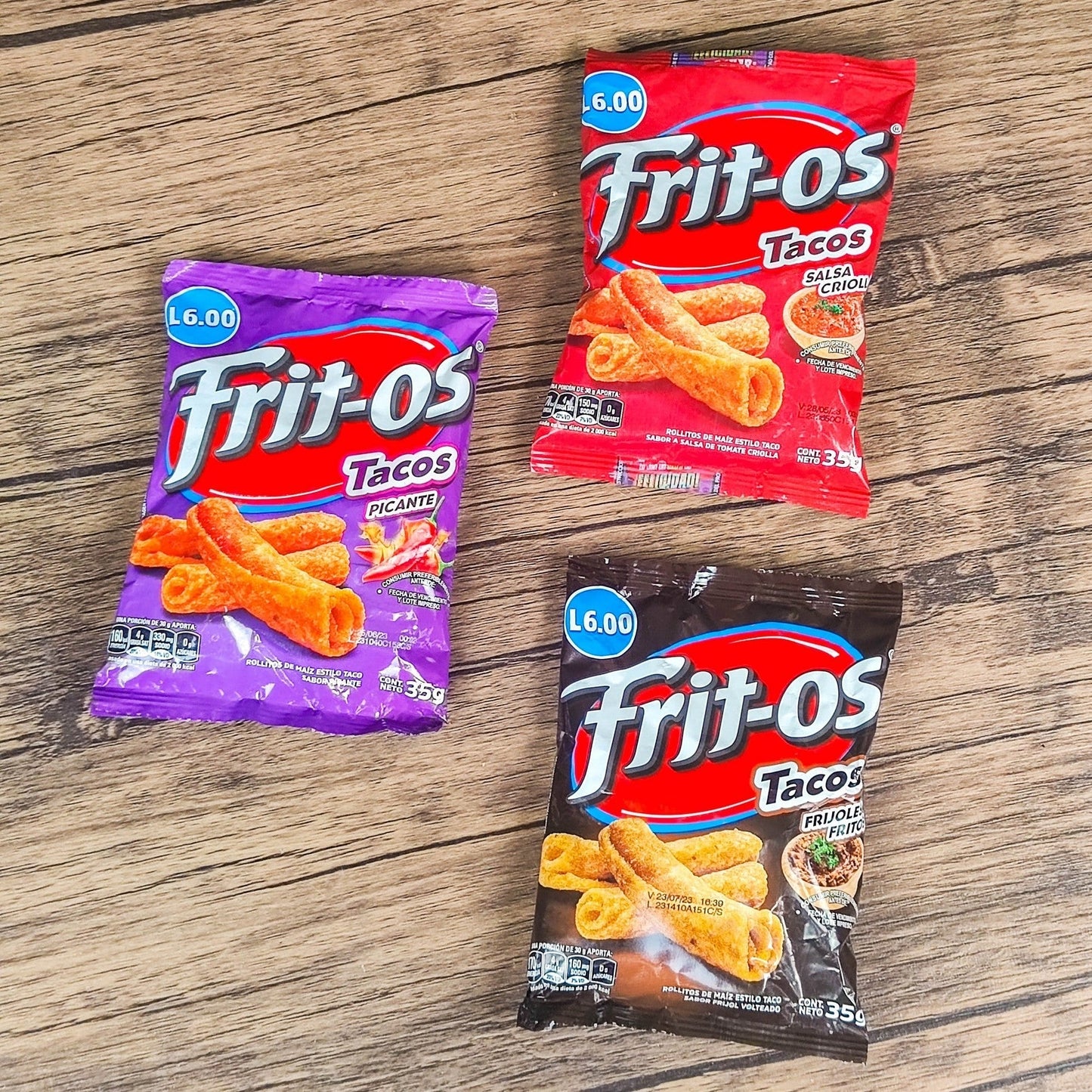 Frit-os Tacos. (6 unidades). Churros pequeños. 35g. Frito-Lay