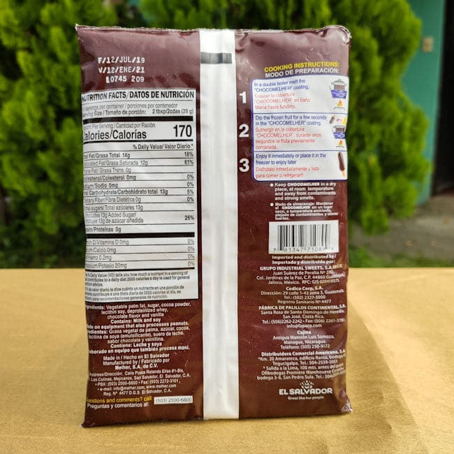 Chocolate para hacer chocobananos. 300g. Marca MELHER