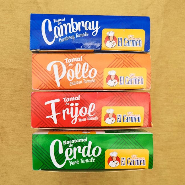 Tamales de Cerdo, Pollo, Cambray o de Frijol. 300g