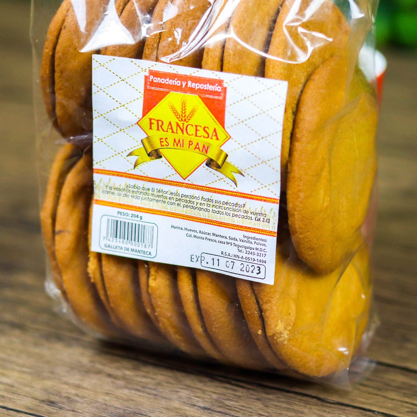 Galleta de manteca. 204g. Francesa es mi pan