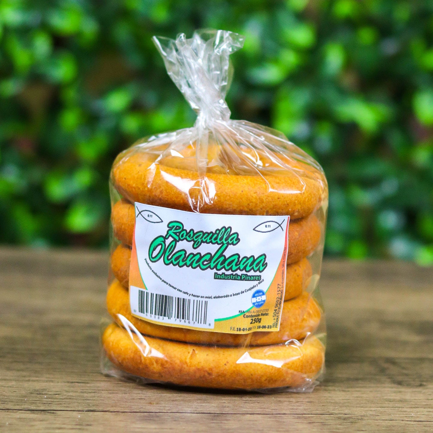 Rosquilla Olanchana tradicional. 250 g. Industrias Pinares