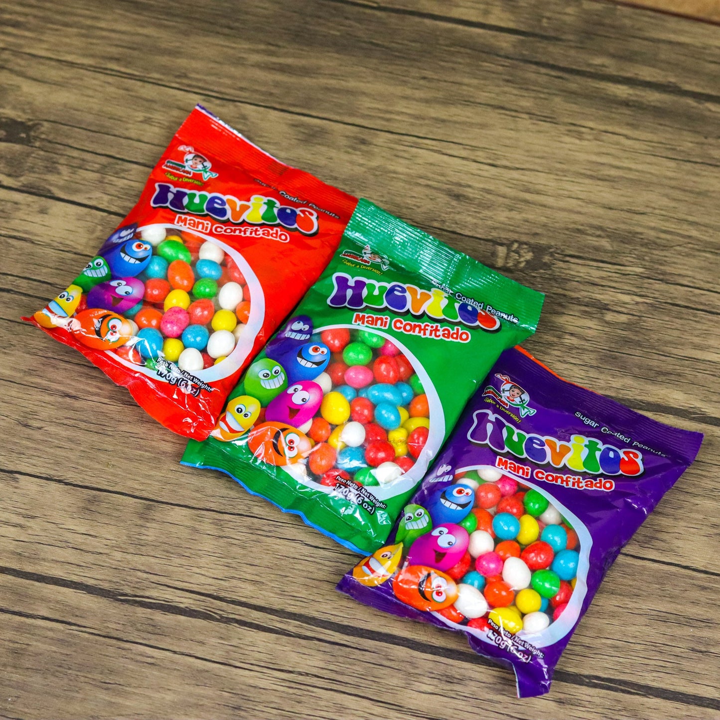 Huevitos. (Chocolate con mani confitado). Paquete grande. 170g. Confiteria americana