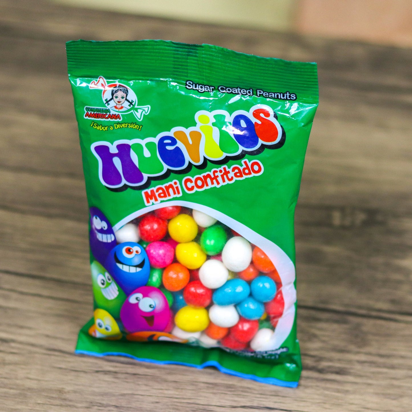 Huevitos. (Chocolate con mani confitado). Paquete grande. 170g. Confiteria americana