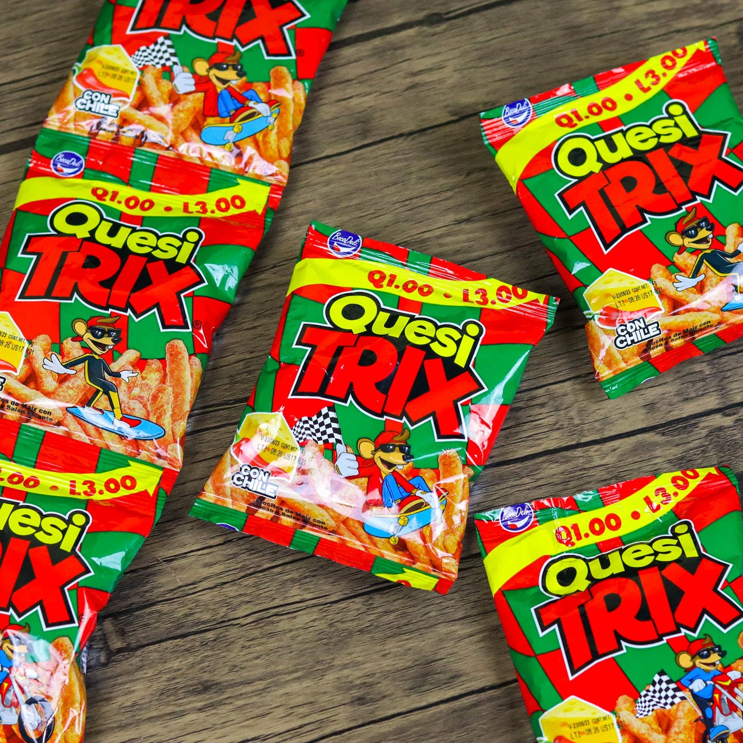 Quesi Trix. (6 unidades). Churros pequeños. Dos variantes. 14g. Bocadeli