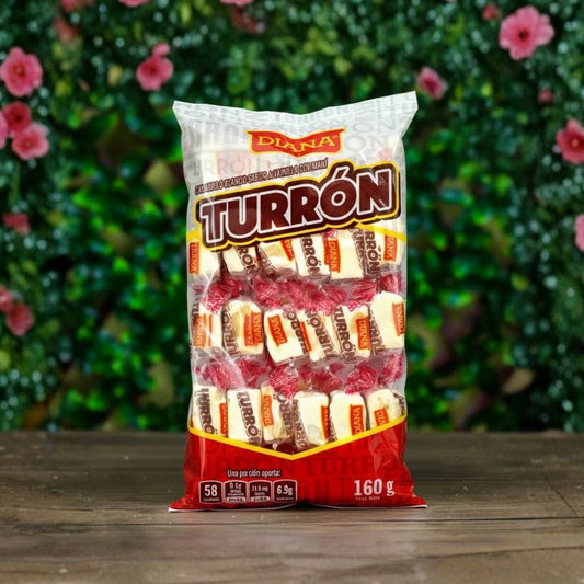 Caramelo Turron de Diana. Paquete grande con 23 caramelos. 160g