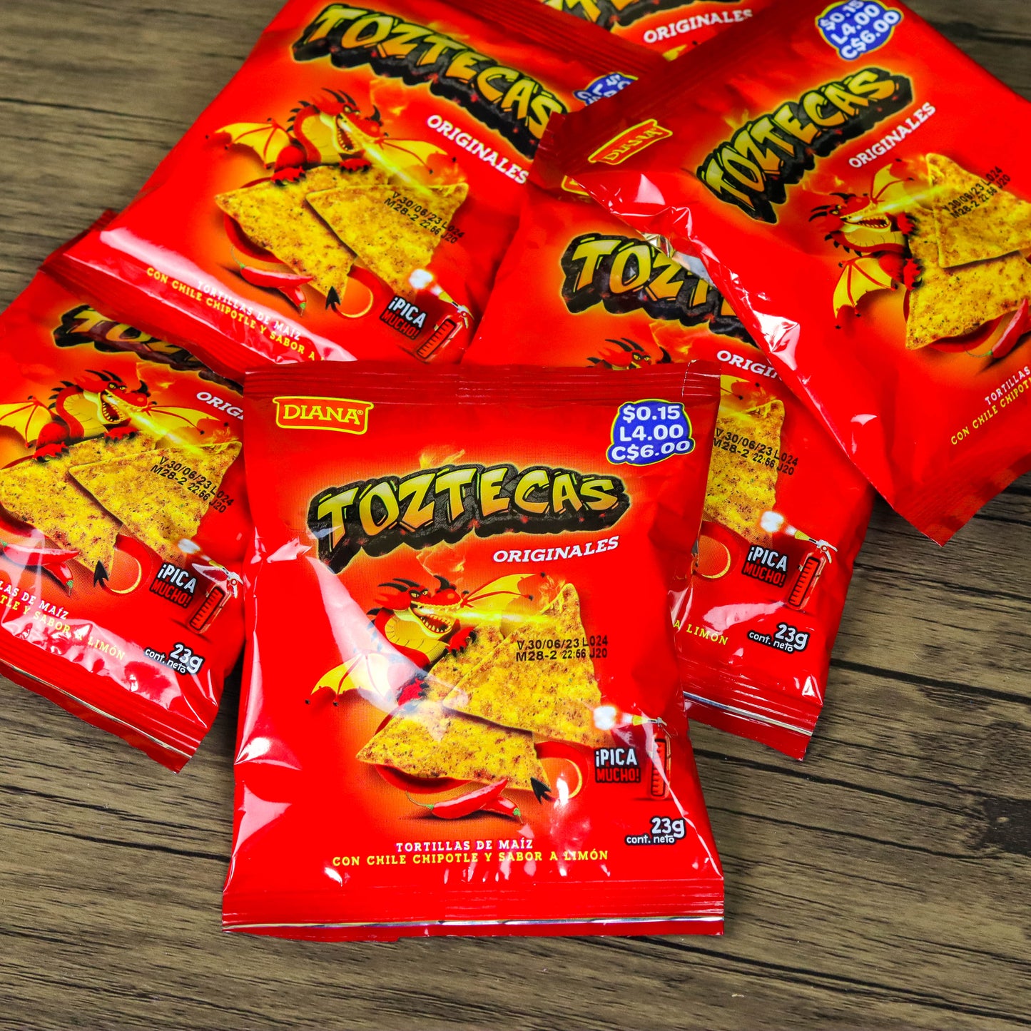 Toztecas Original o Pizza pequeños. (6 unidades). 23g. Diana