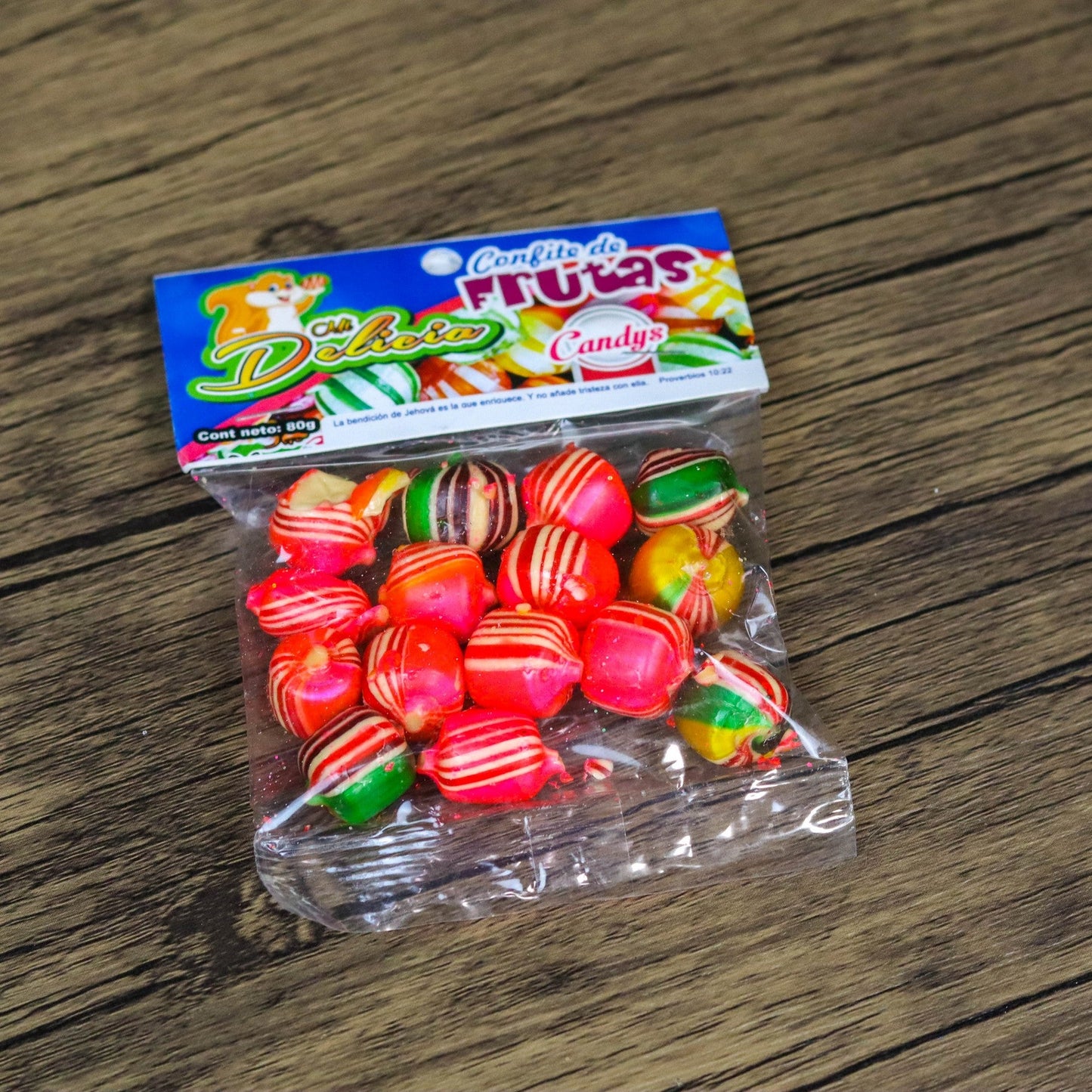 Confite de frutas. 80g. Mi Delicia