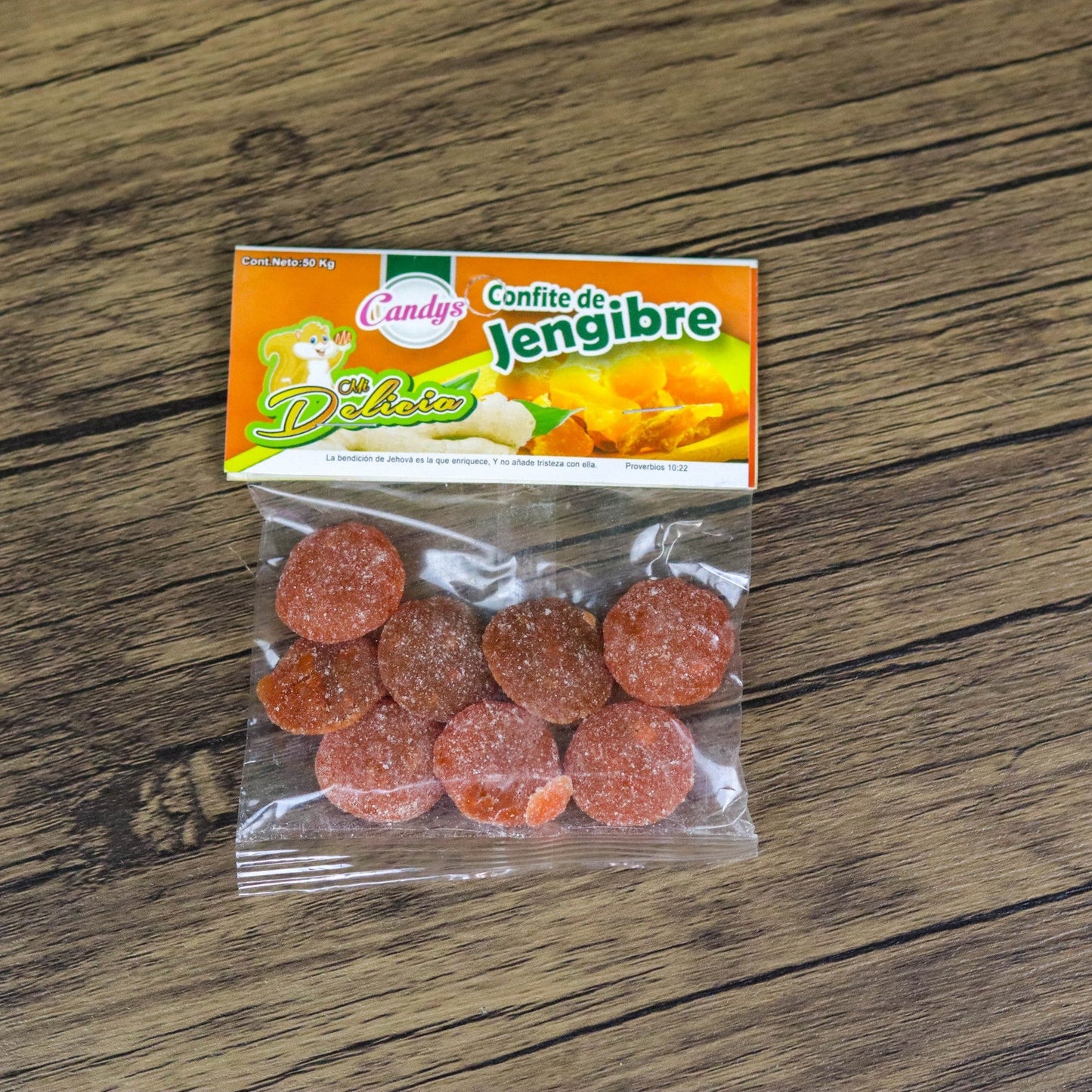 Confite de jengibre. 50g. Mi Delicia