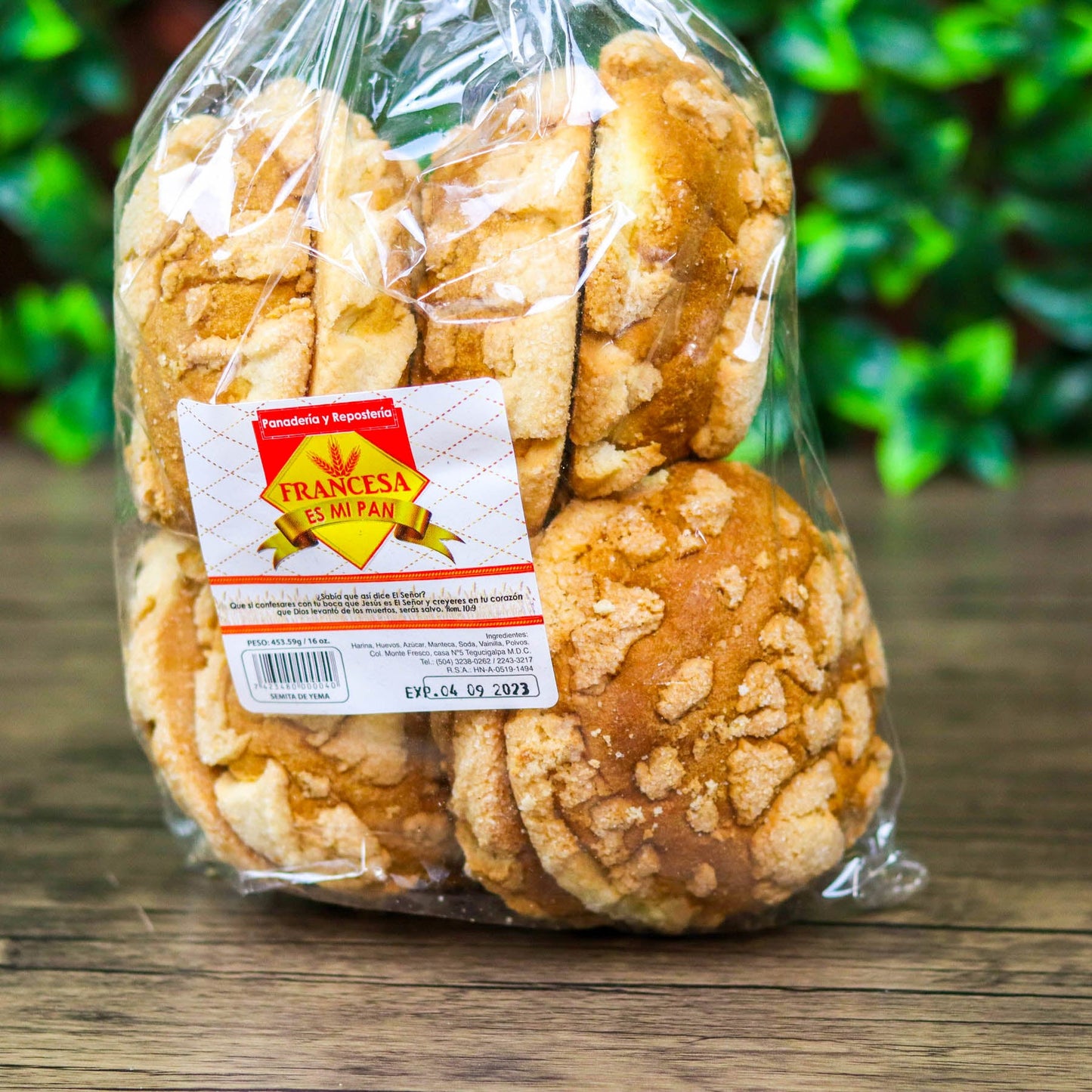 Bolsa de semitas de yema redondas. 8 unidades. 453g. Francesa es mi pan