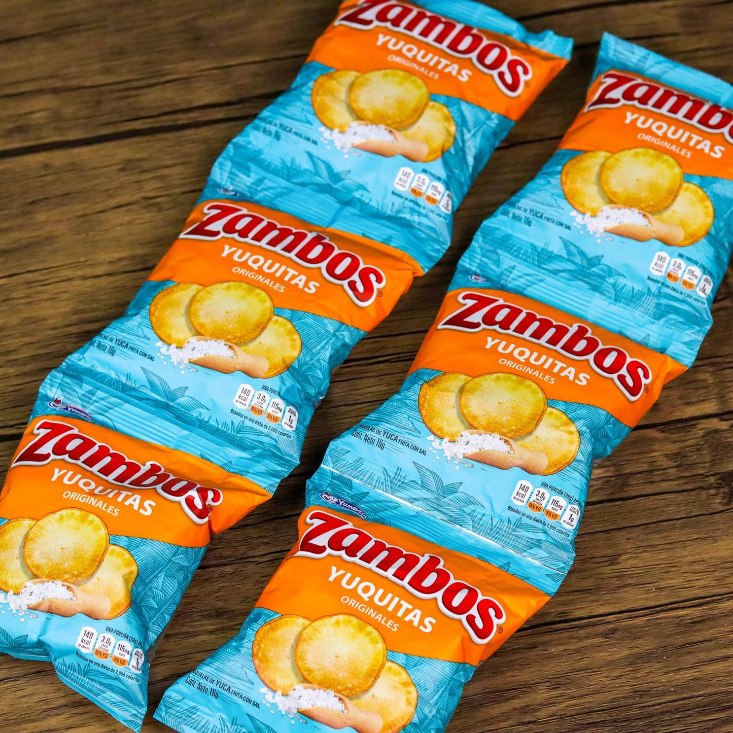Zambos Yuquitas. (6 unidades). Churros pequeños. 16g. Yummies
