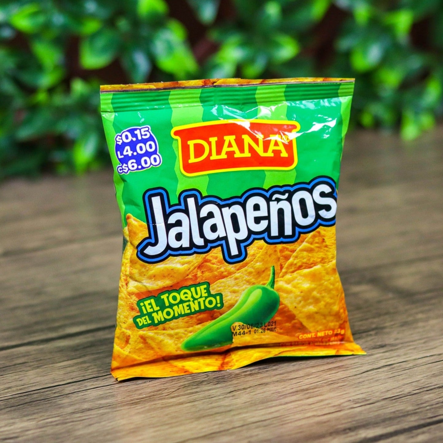 Churros Jalapeños. (6 unidades). Tamaño pequeño en ristra. 23g. Boquitas Diana