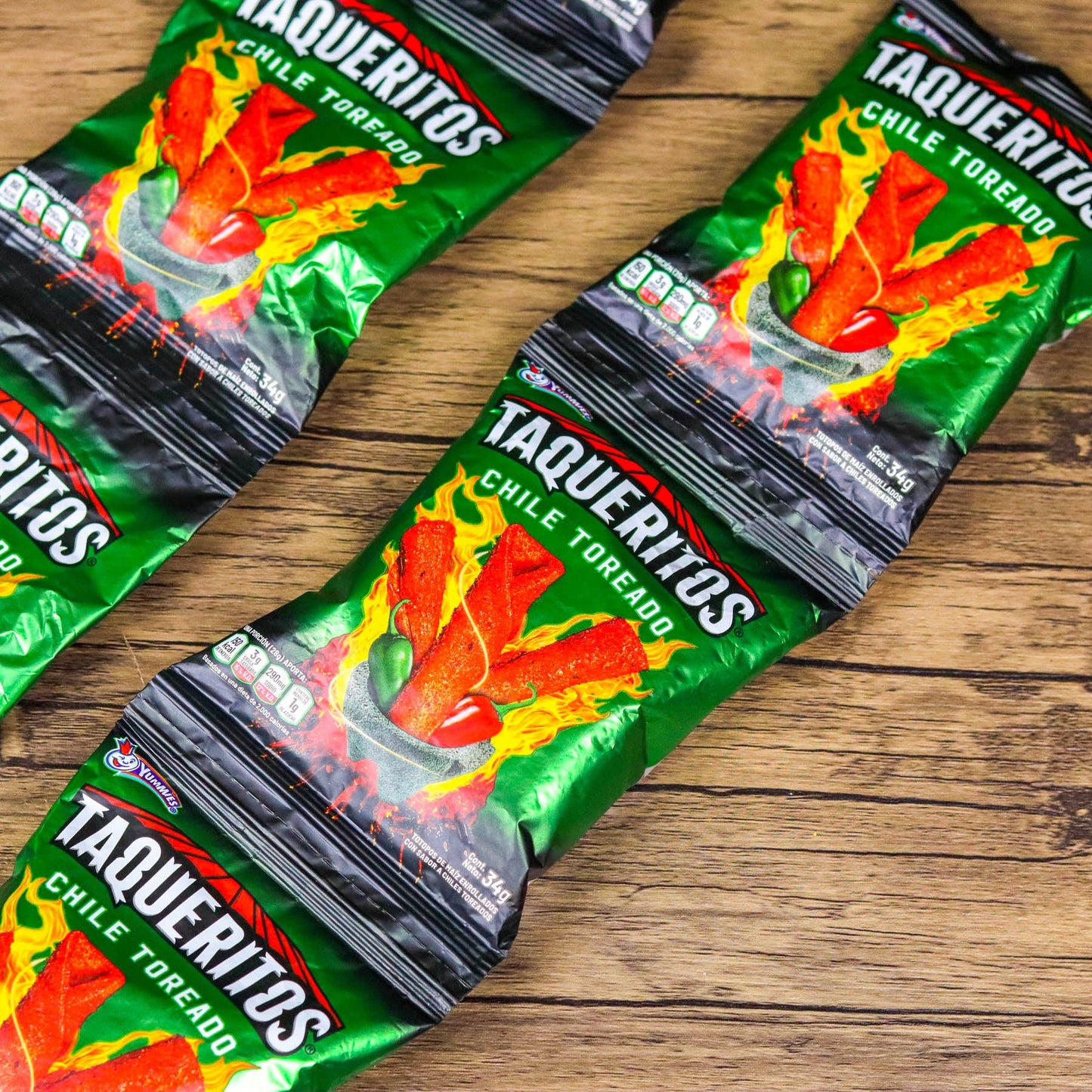 Taqueritos. (6 unidades). Churros pequeños. 34g. Yummies