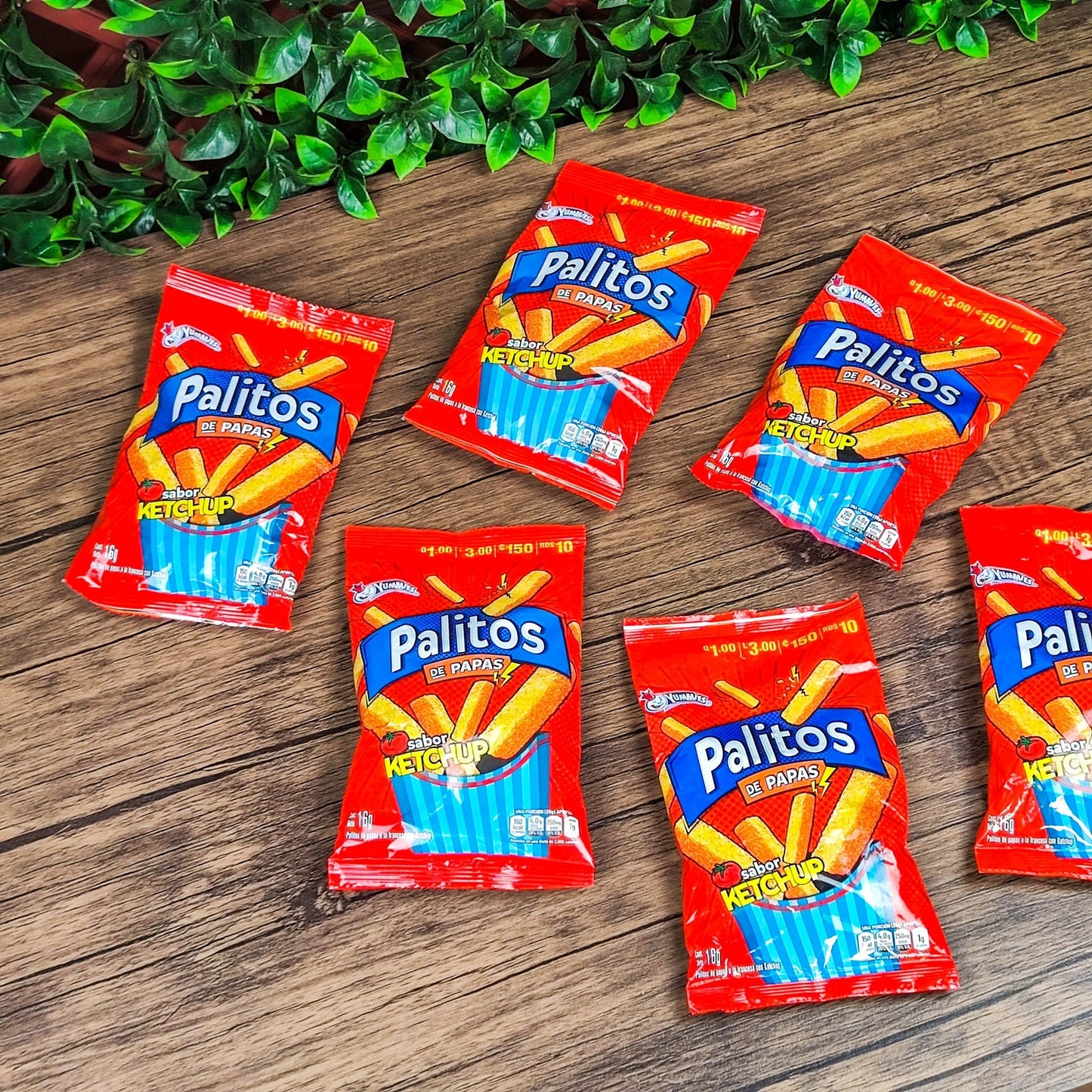 Palitos de papa de Yummies. (6 unidades). Churro pequeño. 16g. Yummies