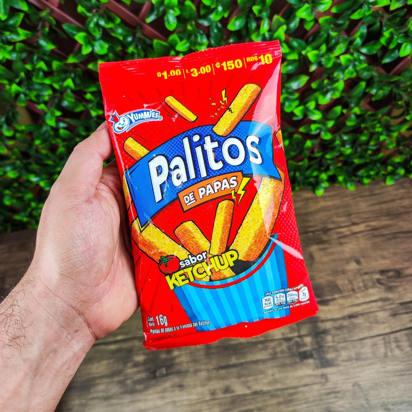 Palitos de papa de Yummies. (6 unidades). Churro pequeño. 16g. Yummies