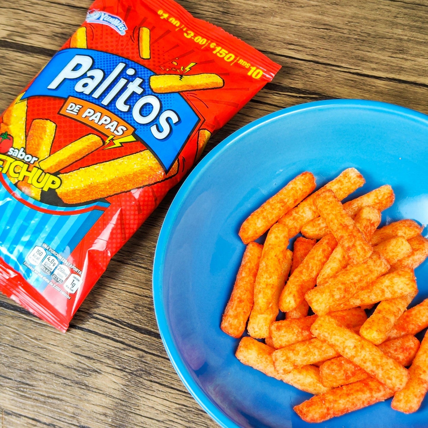 Palitos de papa de Yummies. (6 unidades). Churro pequeño. 16g. Yummies