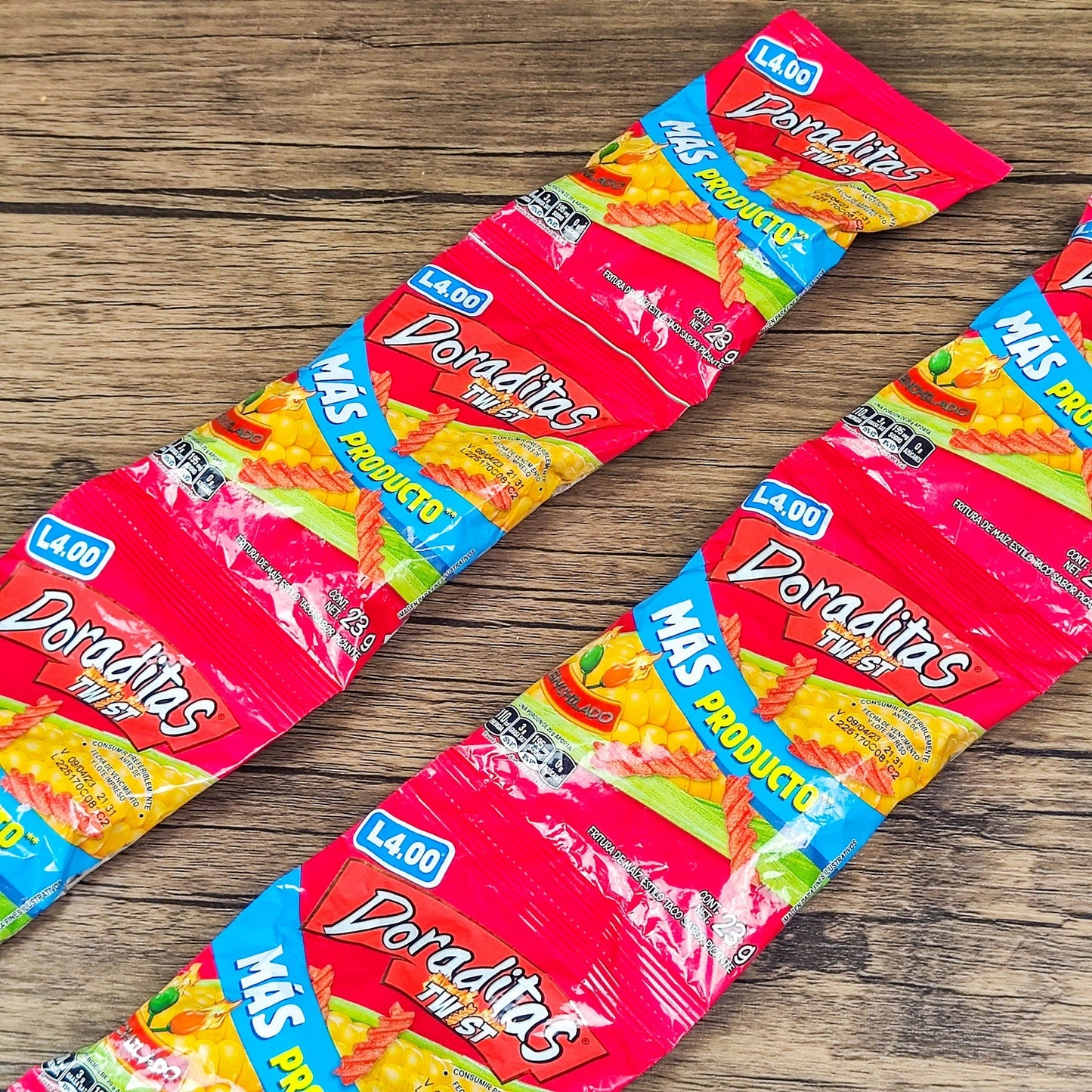 Doraditas Twist. (6 unidades). Churros pequeños. 23g. Frito-Lay