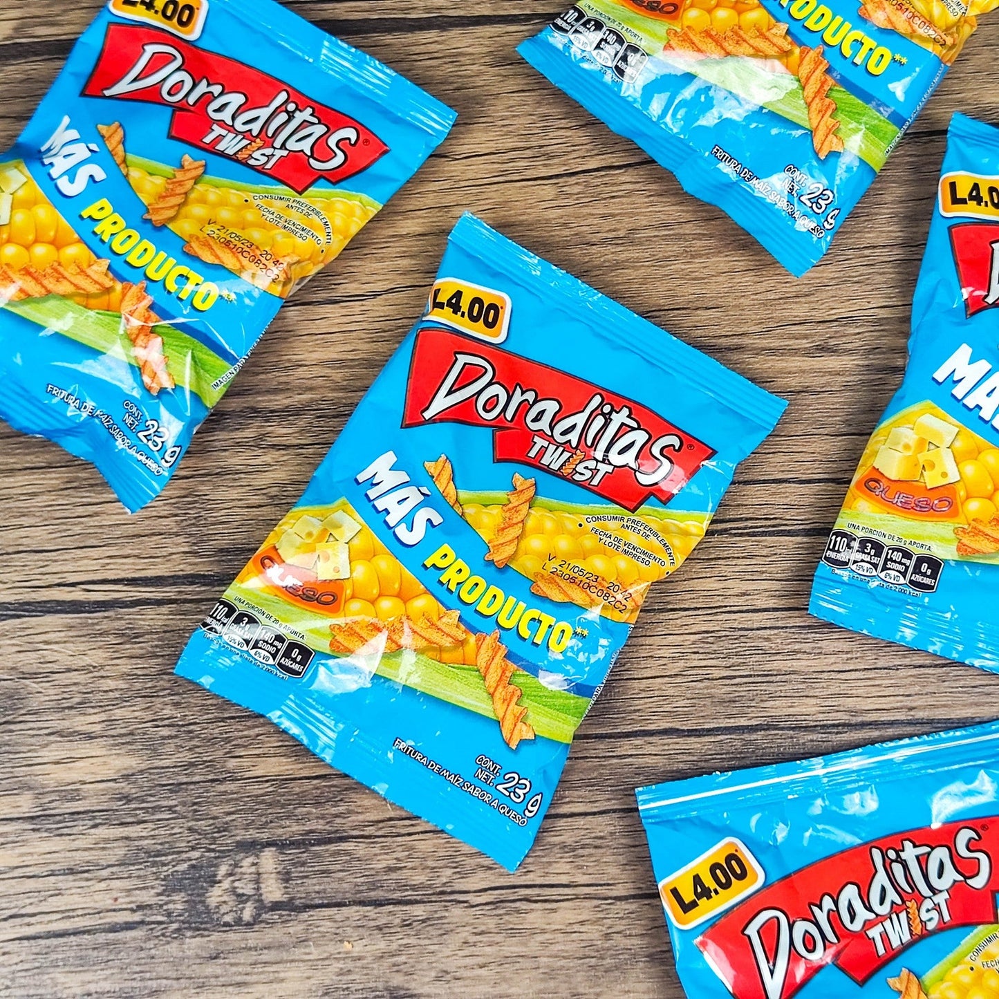 Doraditas Twist. (6 unidades). Churros pequeños. 23g. Frito-Lay