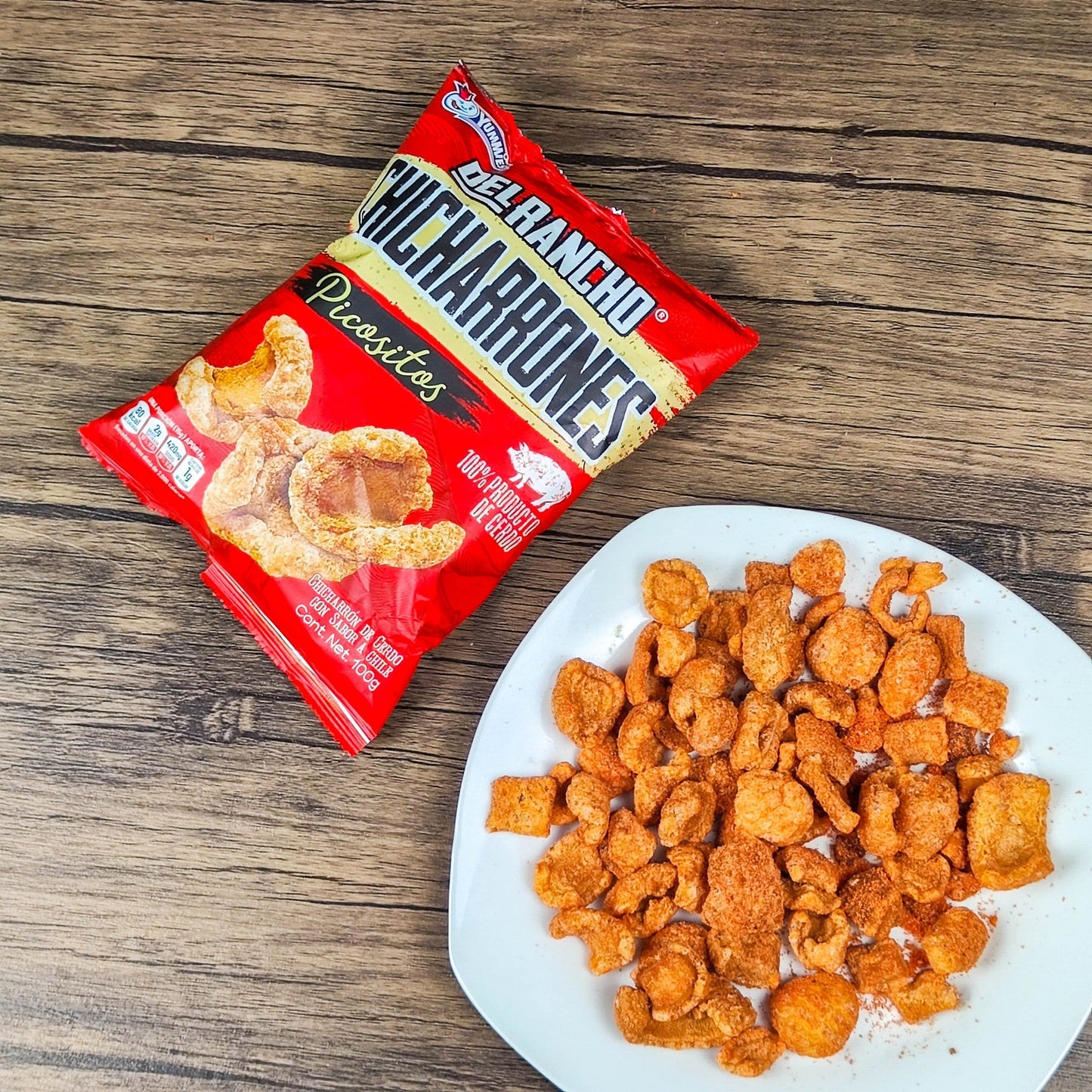 Churro chicharrones del rancho. Autenticos. Tamaño grande. 100g
