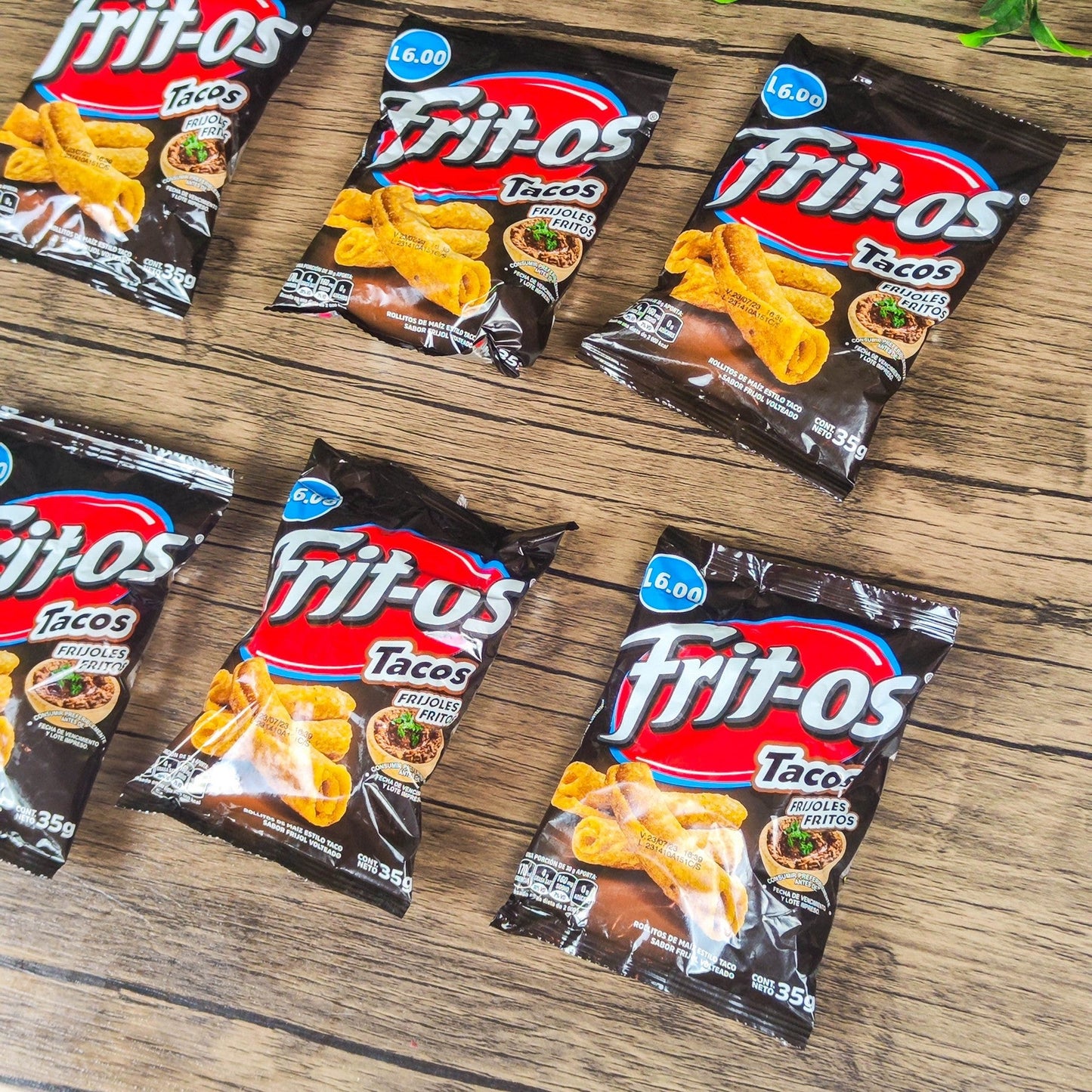 Frit-os Tacos. (6 unidades). Churros pequeños. 35g. Frito-Lay