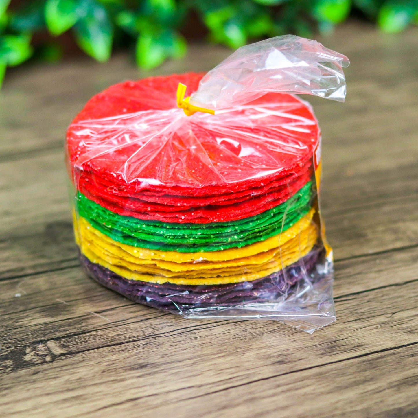 Tostadas onduladas de colores. 300g