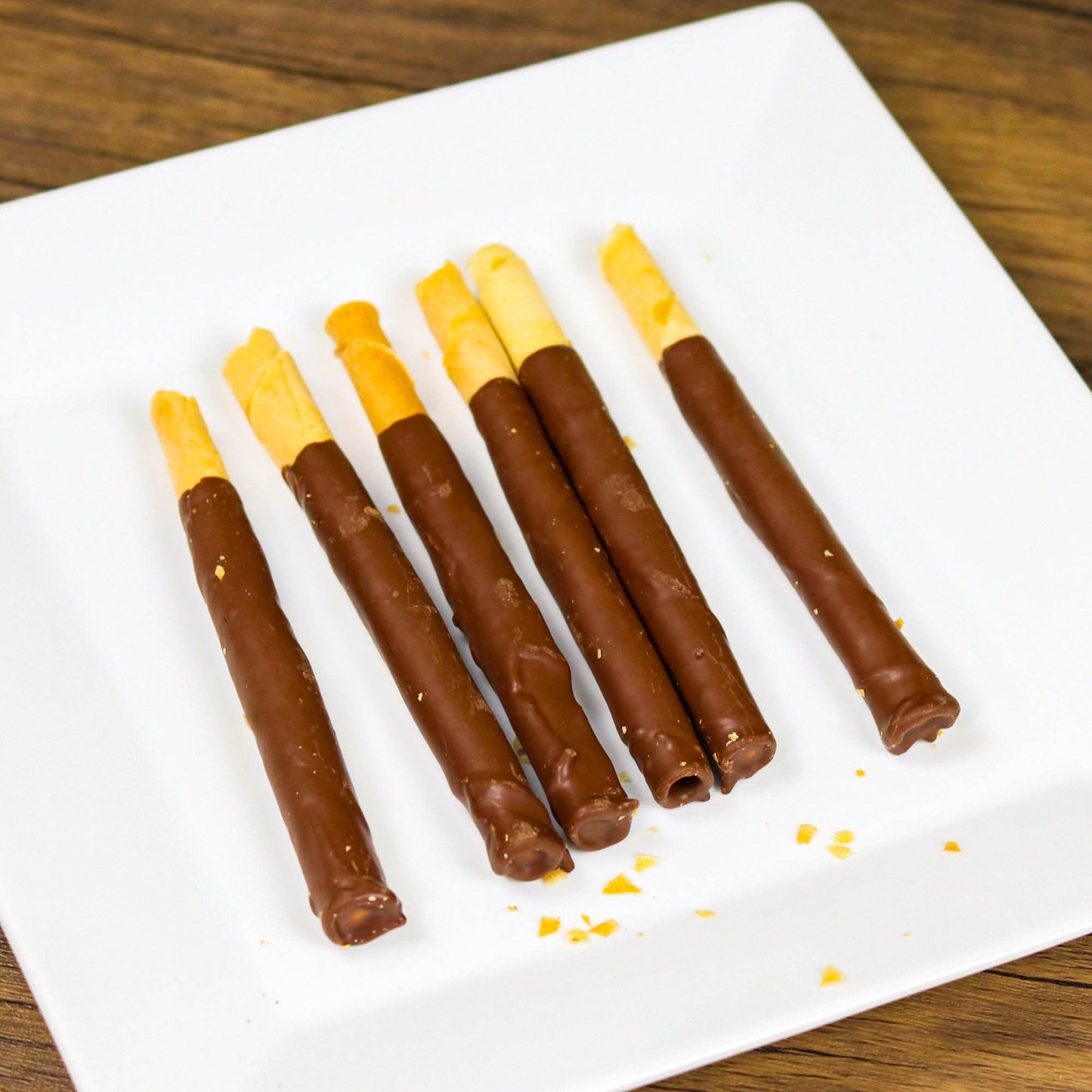 Barquillos con Chocolate. 70g. Productos Lina