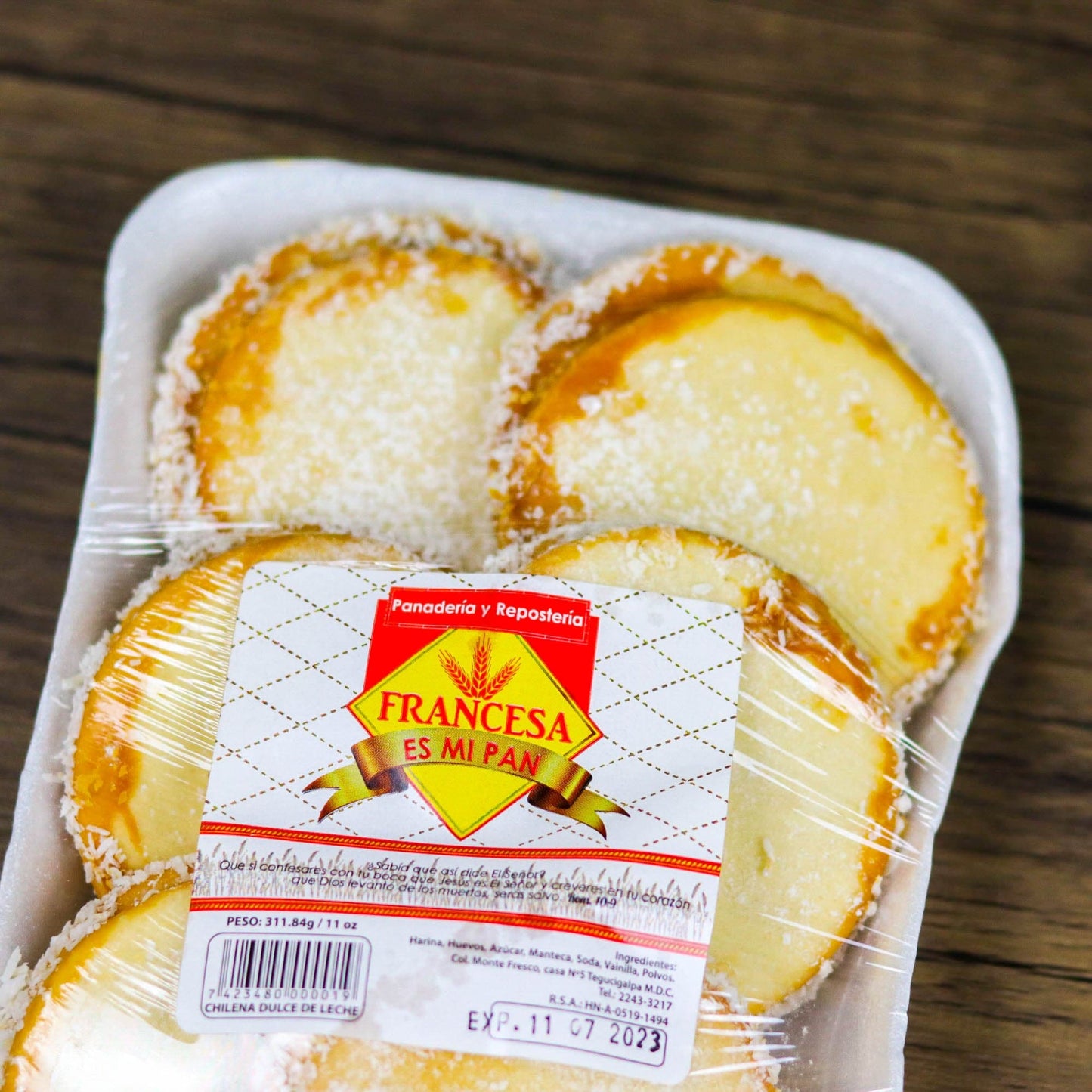 Chilena de dulce de Leche. 311g. 6 unidades. Francesa es mi pan