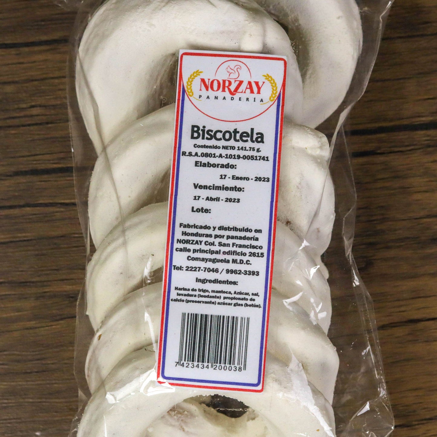 Rosquetes grandes (Bizcotela). Panaderia Norzay. 142 g