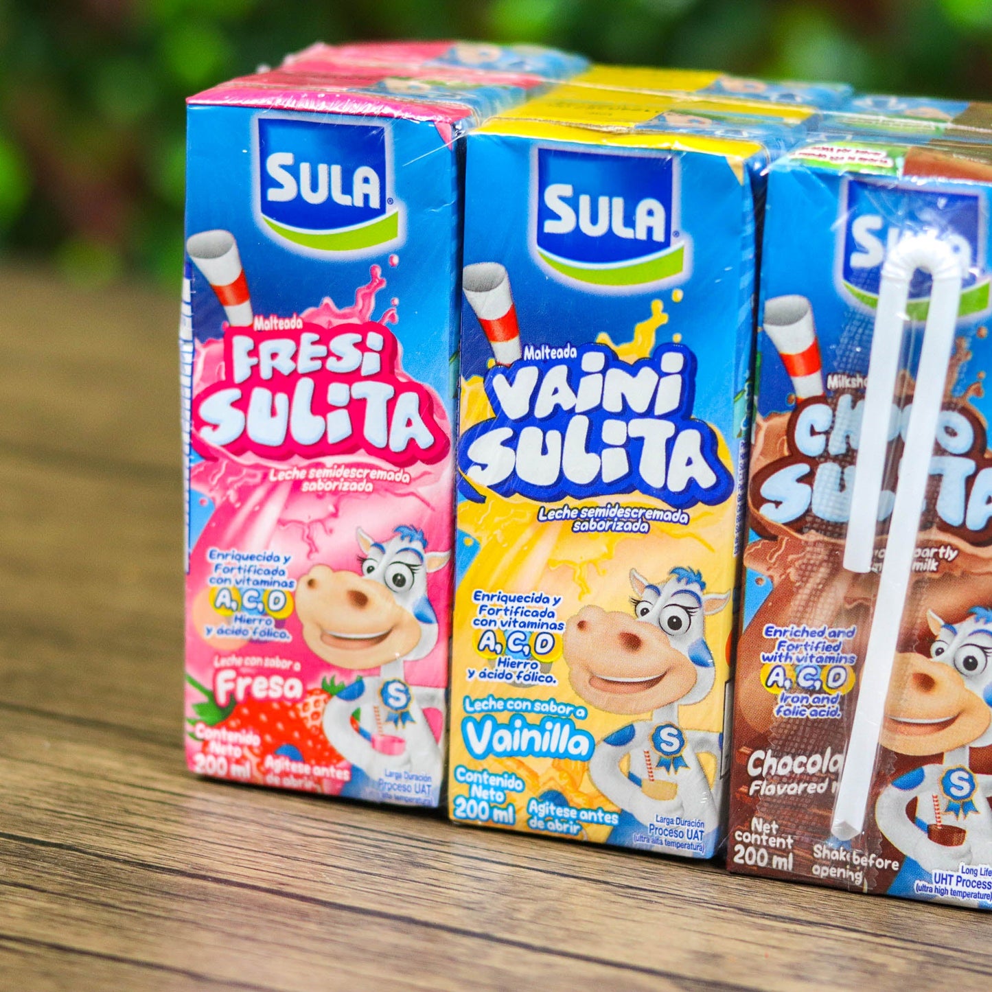 Malteadas Sula surtida. Pack de 6. Incluye los 3 sabores. 200ml x 6