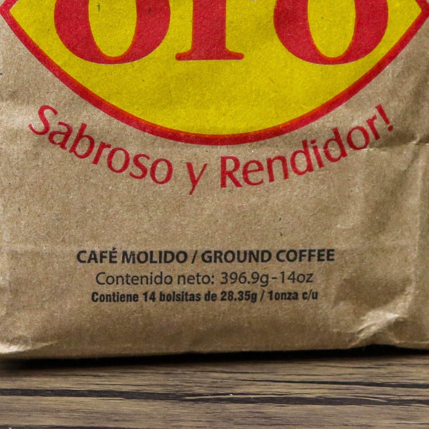 Cafe Oro. Paquete grande con 14 bolsitas. 396g. Cafe Oro