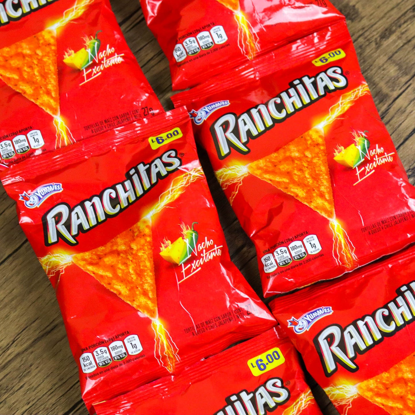 Ranchitas, churro pequeño. (6 unidades). 27g. Yummies