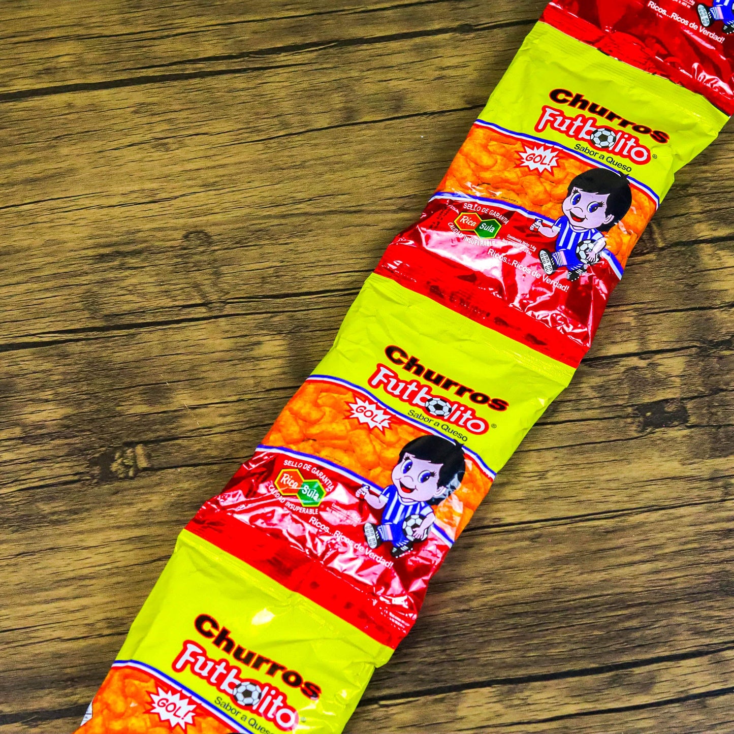 Churro Futbolito pequeño. (6 unidades). 14g. Rica Sula